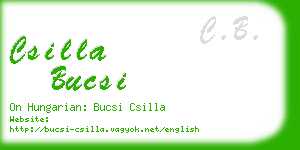 csilla bucsi business card